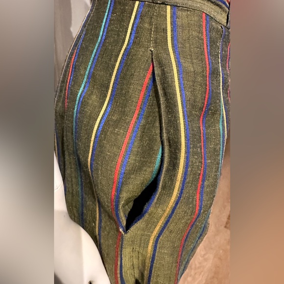 Vintage striped Made in Italy Gaucho pants. - Picture 4 of 5